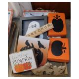 Wooden Halloween home dï¿½cor & signs