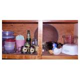 Oneida stainless creamer & covered sugar bowl w/