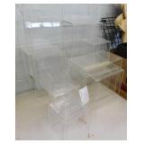Several acrylic display stands