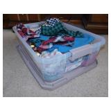 Sterilite 40 qt. storage tote w/ lid full of