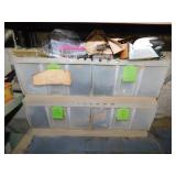 Parts bin of screws - Nails & shelf brackets -