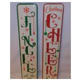 3 metal Christmas signs