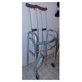 Pair of adjustable aluminum crutches - Guardian