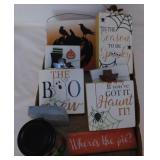 Wooden Halloween home dï¿½cor signs