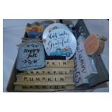 Wood & metal Autumn Fall home dï¿½cor & signs