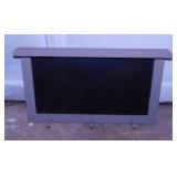 2 framed chalkboards w/ pegs, 22" x 13"