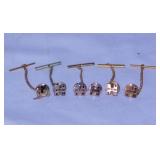 6 gold filled Hyster Danville Illinois tie tacs,