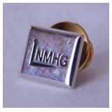 10K white gold LNMHG tie tac lapel pin