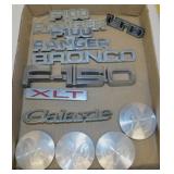 Ford vehicle fender badges: Bronco - Ranger & F150