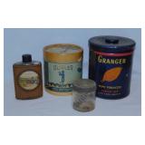 Vintage Granger & Bugler tobacco canisters -