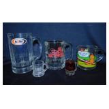 2 glass Root Beer mugs: A&W and Dog N Suds