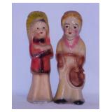 Vintage Cowboy & Indian Chief chalkware carnival