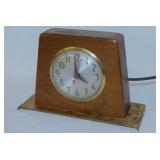 Mid Century Sessions walnut mantle / desk clock,