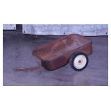 Vintage Ertl metal pedal tractor wagon trailer w/