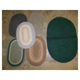9 braided woven oval area rugs