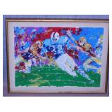 1975 Coming Through abstract print of O.J. Simpson