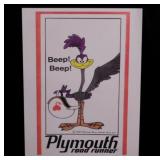 1967 Plymouth Roadrunner Mopar paper sign - New