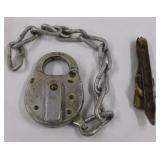 Antique Corbin railroad lock - Corn husker tool