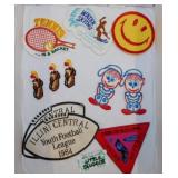 Vintage sports patches: Water skiing - Tennis -