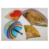 Vintage folding hand fans - Costume bead