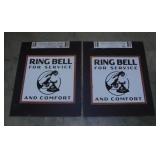 2 new metal vintage style signs, 13" sq.
