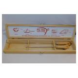 Pig Tail Food Flipper 2 pc. set in wood box -