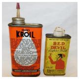 Vintage Red Devil lighter fluid tin - Kano Kroil