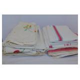 Several vintage kitchen towels