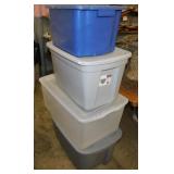 4 storage totes w/ lids