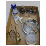 Art Deco Greyhound dog ashtray - Chase chrome