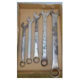 5 large combination wrenches, 7/16" to 1 1/4"