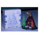 Christmas: Vintage Shiny Brite Nativity in box -