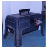 Rubbermaid Roughneck step stool tool box w/ tools