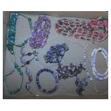 Glass stone & bead jewelry: Bracelets - Necklaces