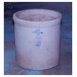 Antique White Hall 4 gallon crock, 12' tall