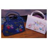 Purses  handbags: 1960's tweed w/ seashell