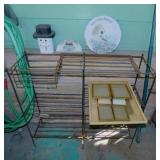 Mid Century wire plant stand, 32' x 10' x 30' -