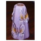Kitschy 1970's ribbon butterfly pillar candle,