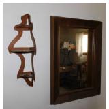 Vintage 3 tier corner whatnot shelf, 23' tall -