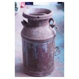 Antique 3 gal. cream can w/ lid & tag straight