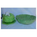 1977 Holland Mold Cabbage & Rabbits soup tureen &