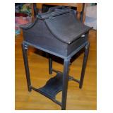 Asian style ebonized wooden sewing box cabinet,