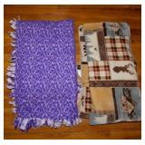 2 plush lap throws