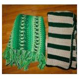 2 hand crocheted afghans
