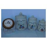 Heartland pattern 3 pc. kitchen canister set -