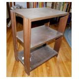 Mid Century 3 tier bookshelf end table,