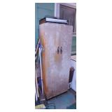Vintage metal 2 door utility cabinet,