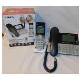 Large woven wood basket - Vtech telephone system