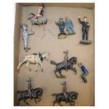 Antique lead toy figures: Railroad train worker -