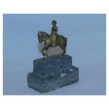Vintage brass military equestrian figurine for